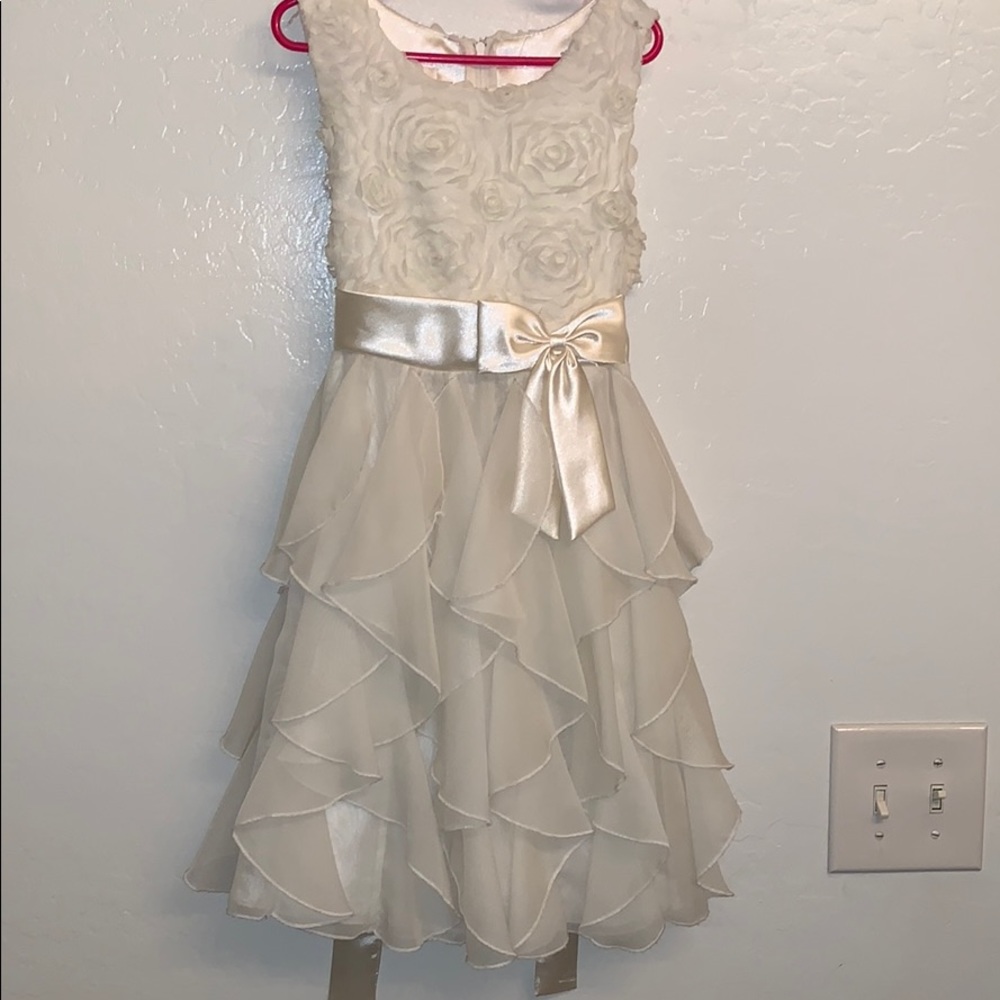Off white flower girl dress